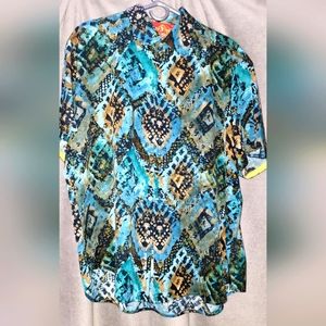 ↖️↖️↖️Men's Vintage Robert Graham Silk Road Shirt; Size: 2XL↖️↖️↖️